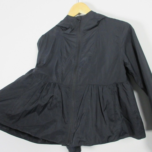 Lululemon Relaxed Fit Gathered Cropped Hoodie Jacket Women 2 Black Peplum 170 - Picture 5 of 13